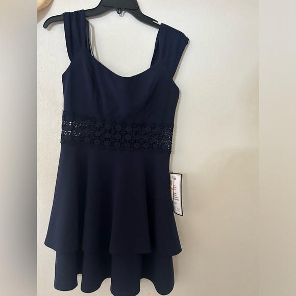 Macy's Dresses & Skirts - Elegant navy blue lace dress